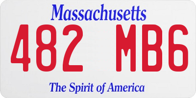 MA license plate 482MB6