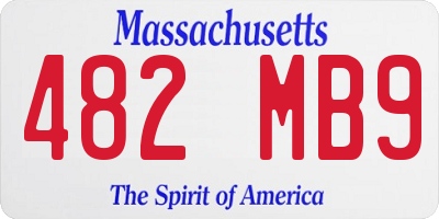 MA license plate 482MB9