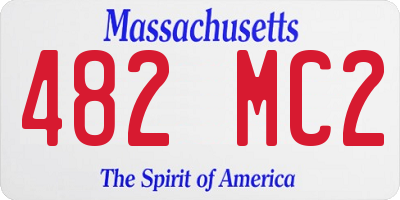 MA license plate 482MC2
