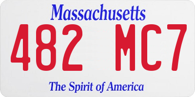 MA license plate 482MC7