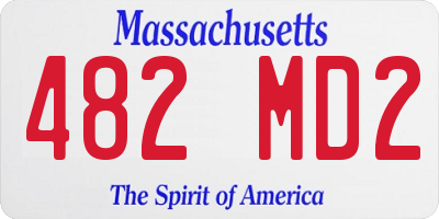 MA license plate 482MD2