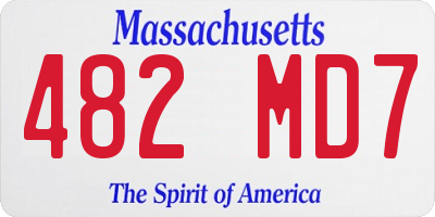 MA license plate 482MD7
