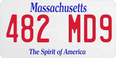 MA license plate 482MD9