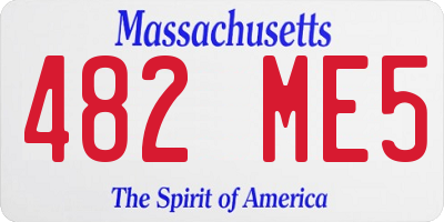 MA license plate 482ME5