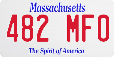 MA license plate 482MF0