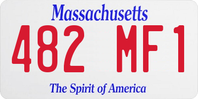 MA license plate 482MF1