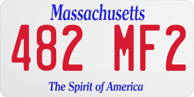 MA license plate 482MF2