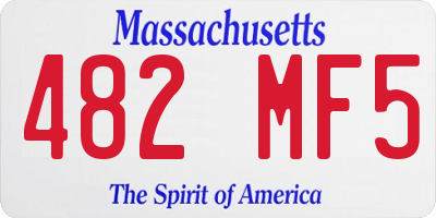 MA license plate 482MF5