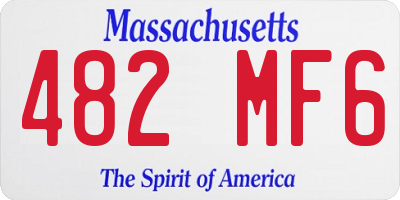 MA license plate 482MF6