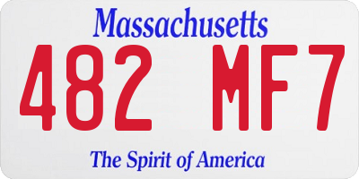 MA license plate 482MF7