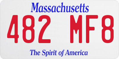 MA license plate 482MF8