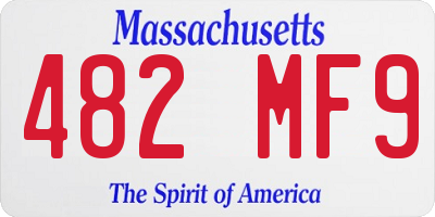 MA license plate 482MF9