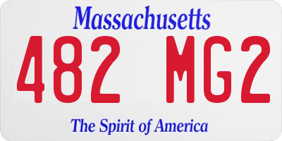 MA license plate 482MG2