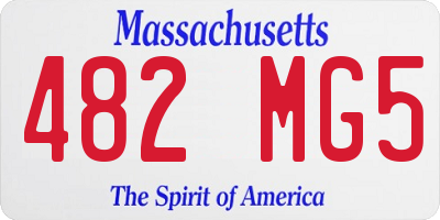 MA license plate 482MG5