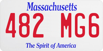 MA license plate 482MG6
