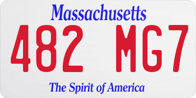 MA license plate 482MG7