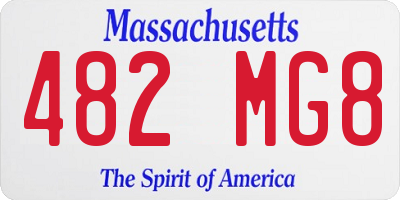 MA license plate 482MG8