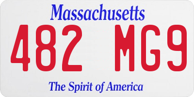 MA license plate 482MG9