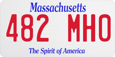 MA license plate 482MH0