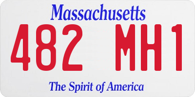 MA license plate 482MH1