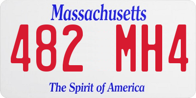 MA license plate 482MH4