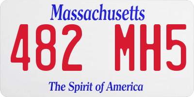 MA license plate 482MH5