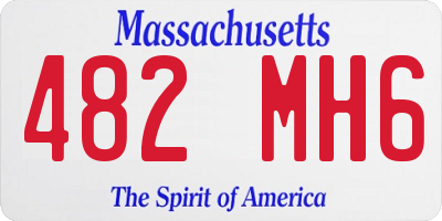 MA license plate 482MH6