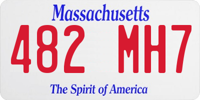 MA license plate 482MH7