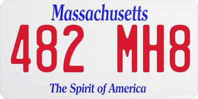 MA license plate 482MH8