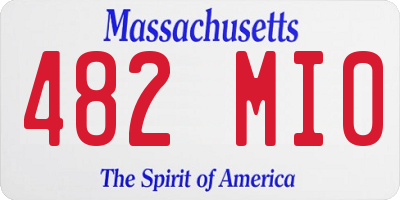 MA license plate 482MI0