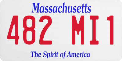 MA license plate 482MI1