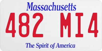 MA license plate 482MI4