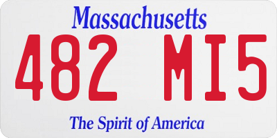 MA license plate 482MI5