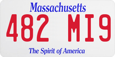 MA license plate 482MI9