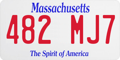 MA license plate 482MJ7