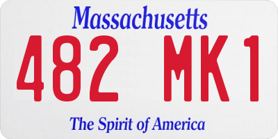 MA license plate 482MK1