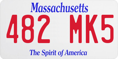 MA license plate 482MK5