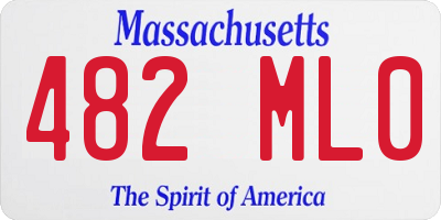 MA license plate 482ML0