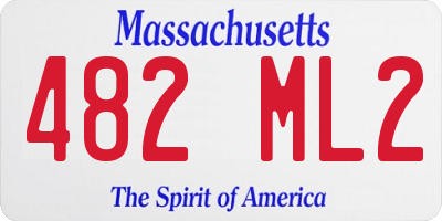 MA license plate 482ML2