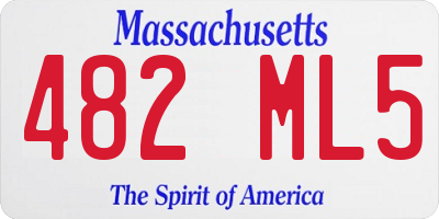MA license plate 482ML5