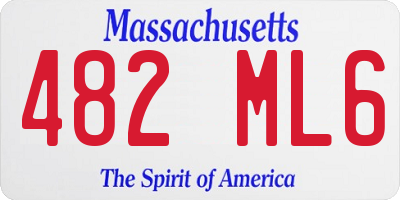 MA license plate 482ML6