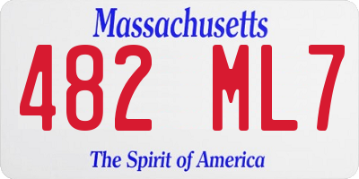 MA license plate 482ML7