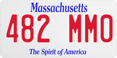 MA license plate 482MM0