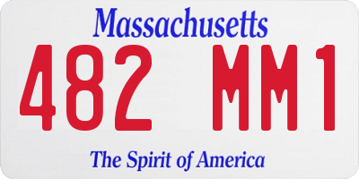 MA license plate 482MM1