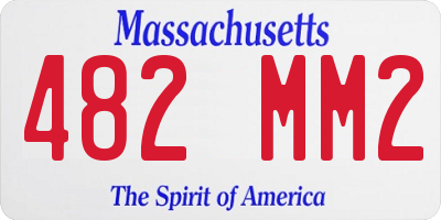 MA license plate 482MM2