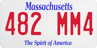 MA license plate 482MM4