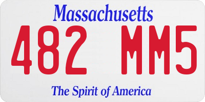 MA license plate 482MM5