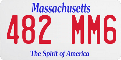MA license plate 482MM6