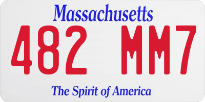 MA license plate 482MM7