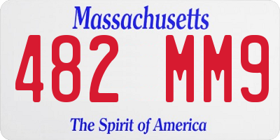 MA license plate 482MM9